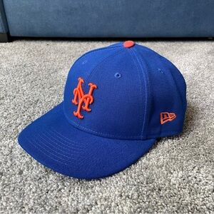 MLB New York Mets New Era 59Fifty Authentic On Field Game Hat Sz 7 3/8 Blue